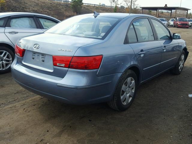 5NPET46CX9H553938 - 2009 HYUNDAI SONATA GLS BLUE photo 4