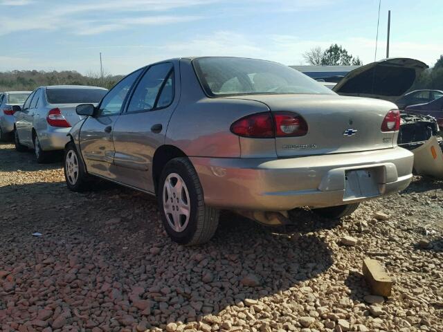 1G1JF524527126101 - 2002 CHEVROLET CAVALIER L TAN photo 3