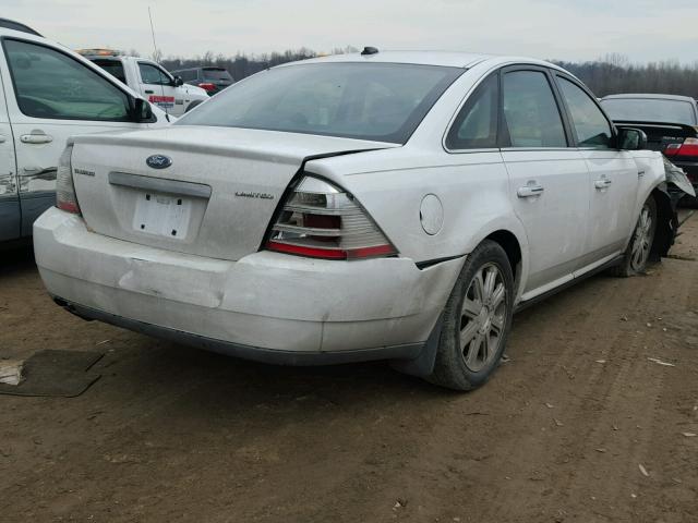 1FAHP25W28G127221 - 2008 FORD TAURUS LIM WHITE photo 4