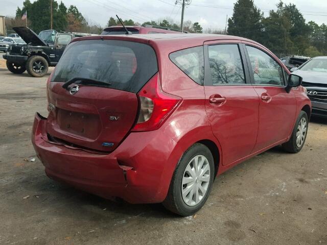 3N1CE2CP8FL405007 - 2015 NISSAN VERSA NOTE RED photo 4