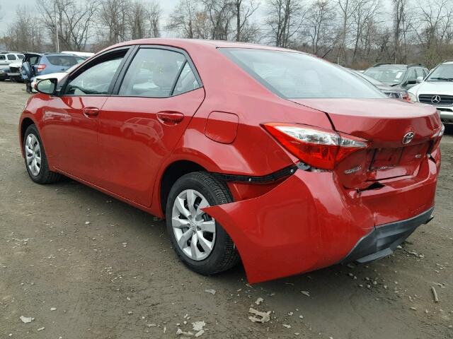 2T1BURHEXGC731620 - 2016 TOYOTA COROLLA L RED photo 3