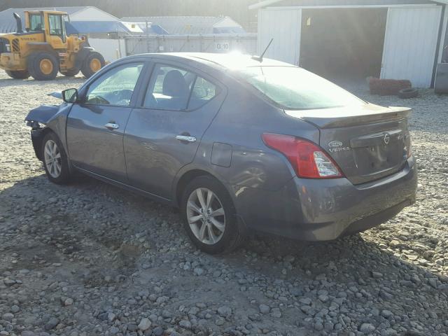 3N1CN7AP8GL822404 - 2016 NISSAN VERSA S GRAY photo 3