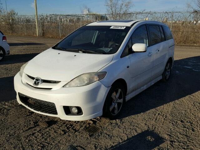 JM1CR293570136078 - 2007 MAZDA 5 WHITE photo 2