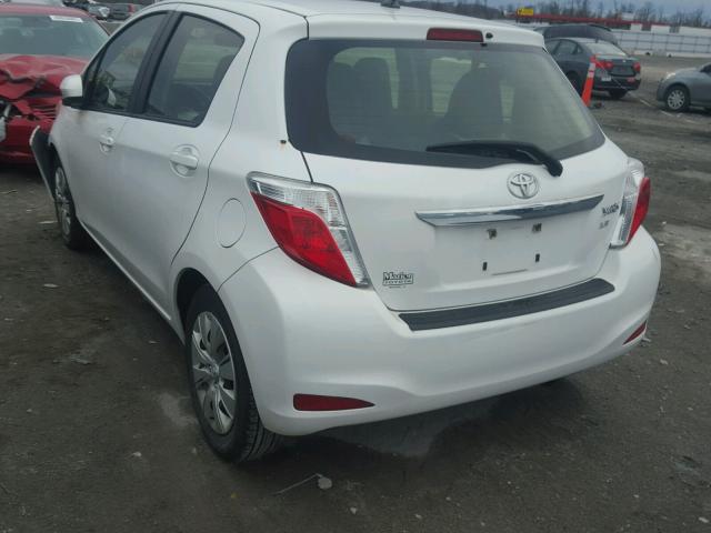 JTDKTUD35CD526584 - 2012 TOYOTA YARIS WHITE photo 3