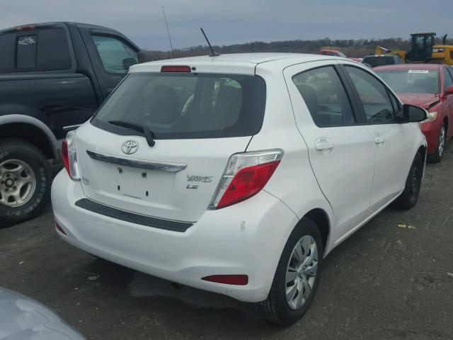 JTDKTUD35CD526584 - 2012 TOYOTA YARIS WHITE photo 4