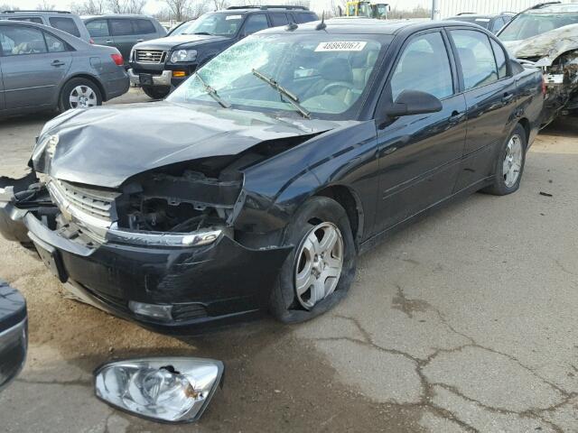 1G1ZU54895F109787 - 2005 CHEVROLET MALIBU LT BLACK photo 2