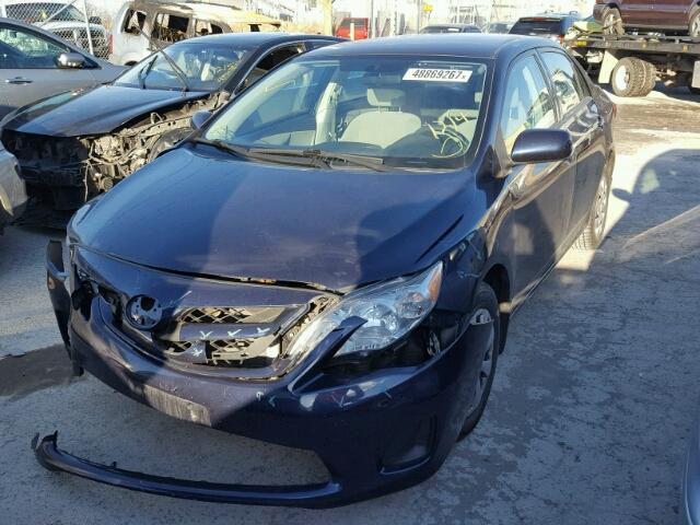 2T1BU4EE4BC703148 - 2011 TOYOTA COROLLA BA BLUE photo 2