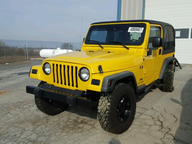 1J4FA39S04P763558 - 2004 JEEP WRANGLER X YELLOW photo 2