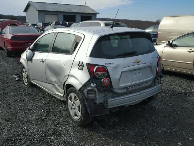 1G1JA6SG8E4129482 - 2014 CHEVROLET SONIC LS SILVER photo 3