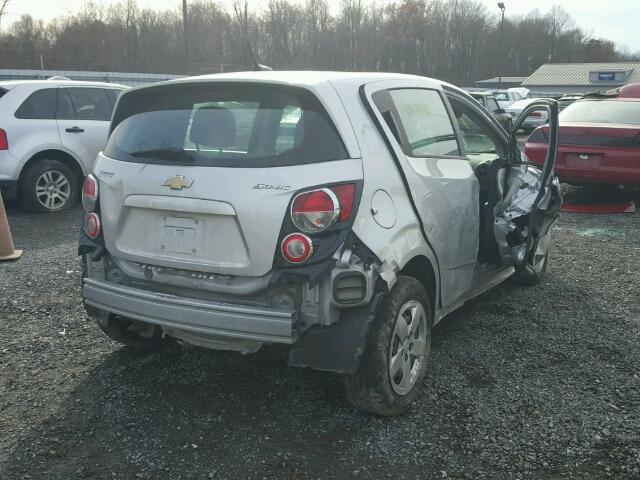 1G1JA6SG8E4129482 - 2014 CHEVROLET SONIC LS SILVER photo 4