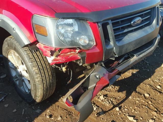 1FMEU73E58UA91633 - 2008 FORD EXPLORER X RED photo 9