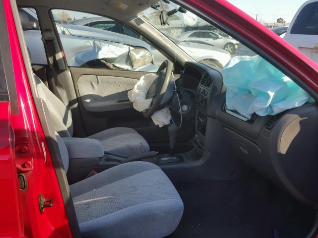 JA3AY26C51U004063 - 2001 MITSUBISHI MIRAGE ES RED photo 5