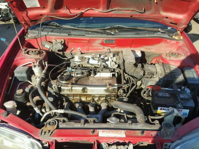 JA3AY26C51U004063 - 2001 MITSUBISHI MIRAGE ES RED photo 7