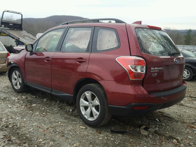 JF2SJABC5GH402306 - 2016 SUBARU FORESTER 2 BURGUNDY photo 3