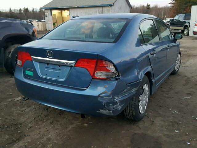 2HGFA163X9H333184 - 2009 HONDA CIVIC VP BLUE photo 4