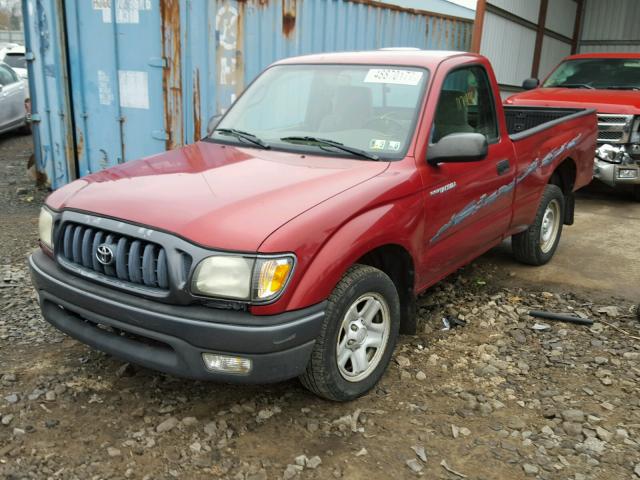 5TENL42N14Z447035 - 2004 TOYOTA TACOMA RED photo 2