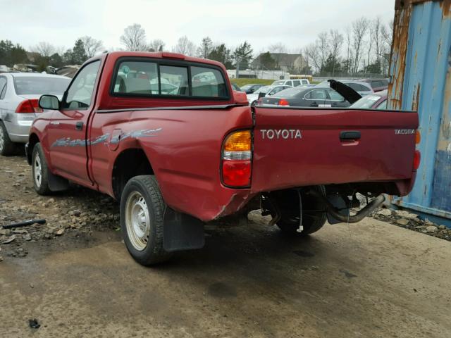 5TENL42N14Z447035 - 2004 TOYOTA TACOMA RED photo 3