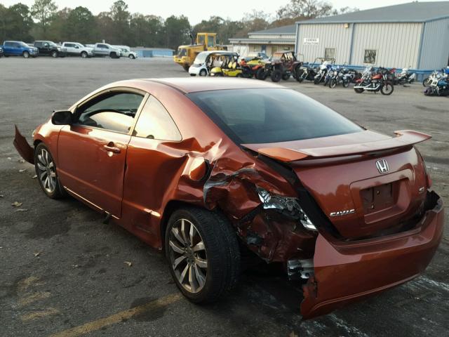 2HGFG21559H700540 - 2009 HONDA CIVIC SI ORANGE photo 3