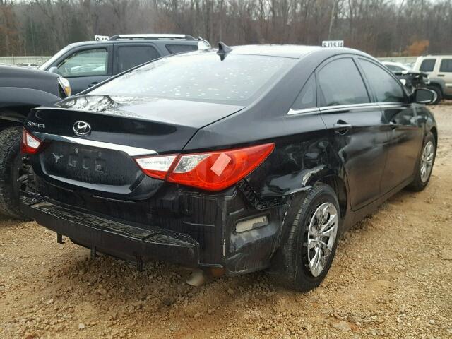 5NPEB4AC8BH148306 - 2011 HYUNDAI SONATA GLS BLACK photo 4