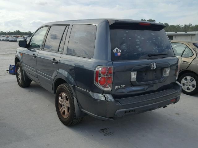 5FNYF28146B031434 - 2006 HONDA PILOT LX BLUE photo 3