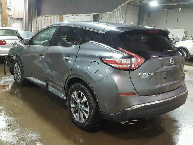 5N1AZ2MH1GN131582 - 2016 NISSAN MURANO S GRAY photo 3