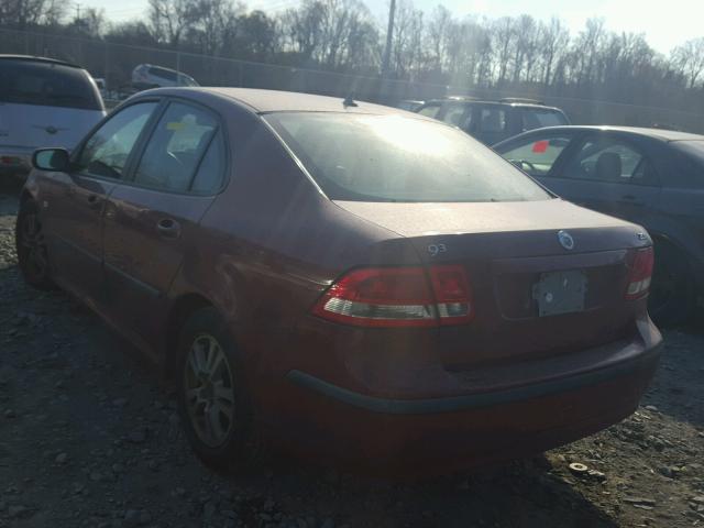 YS3FD49Y661138992 - 2006 SAAB 9-3 BASE RED photo 3