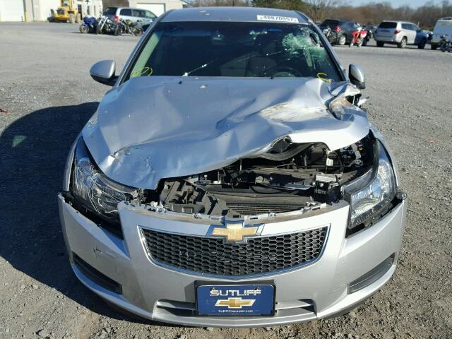 1G1PF5S90B7176104 - 2011 CHEVROLET CRUZE LT SILVER photo 9