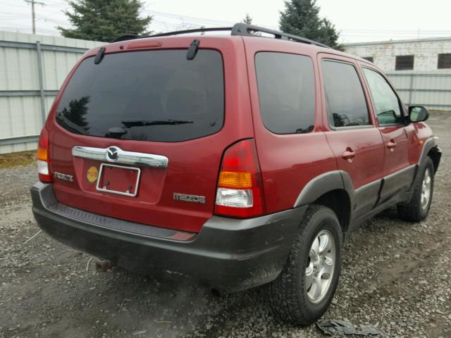 4F2CZ96183KM33016 - 2003 MAZDA TRIBUTE ES BURGUNDY photo 4