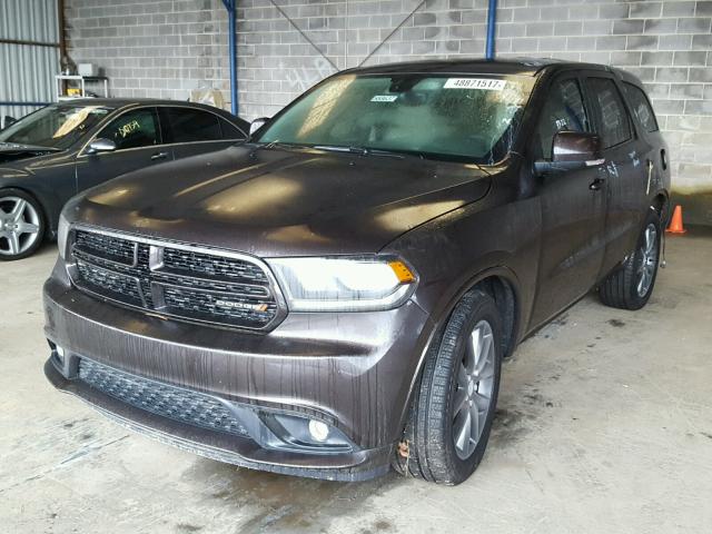 1C4RDHDG4HC600760 - 2017 DODGE DURANGO GT BROWN photo 2