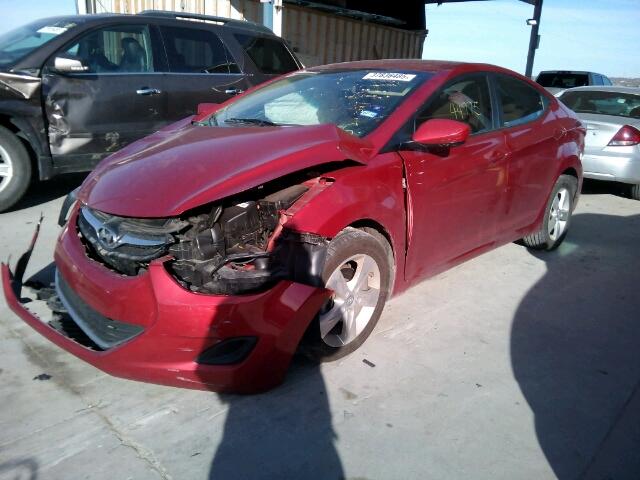 KMHDH4AE9DU796978 - 2013 HYUNDAI ELANTRA GL RED photo 2