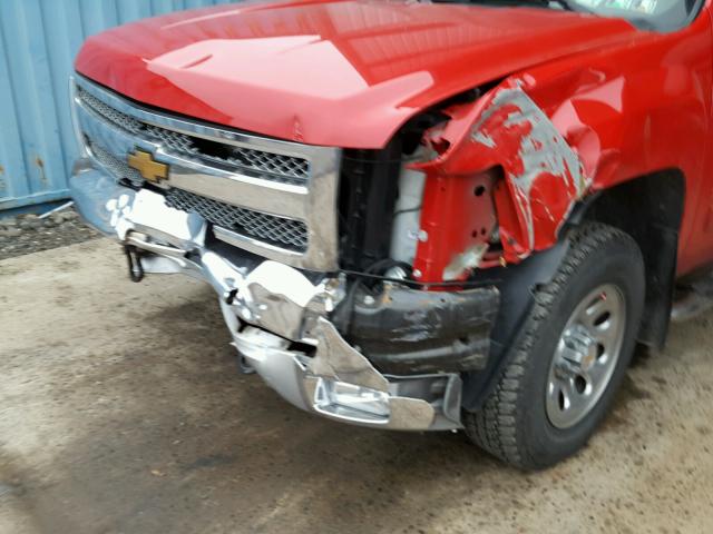 1GCNKSE0XDZ160960 - 2013 CHEVROLET SILVERADO RED photo 9