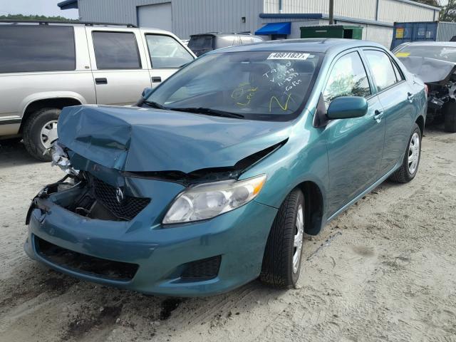 1NXBU4EE1AZ280199 - 2010 TOYOTA COROLLA BA GREEN photo 2