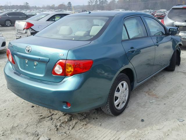 1NXBU4EE1AZ280199 - 2010 TOYOTA COROLLA BA GREEN photo 4