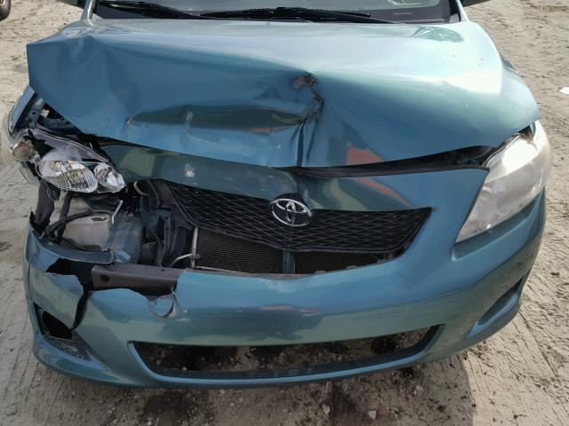 1NXBU4EE1AZ280199 - 2010 TOYOTA COROLLA BA GREEN photo 7