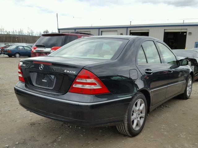 WDBRF92H57F888764 - 2007 MERCEDES-BENZ C 280 4MAT BLACK photo 4