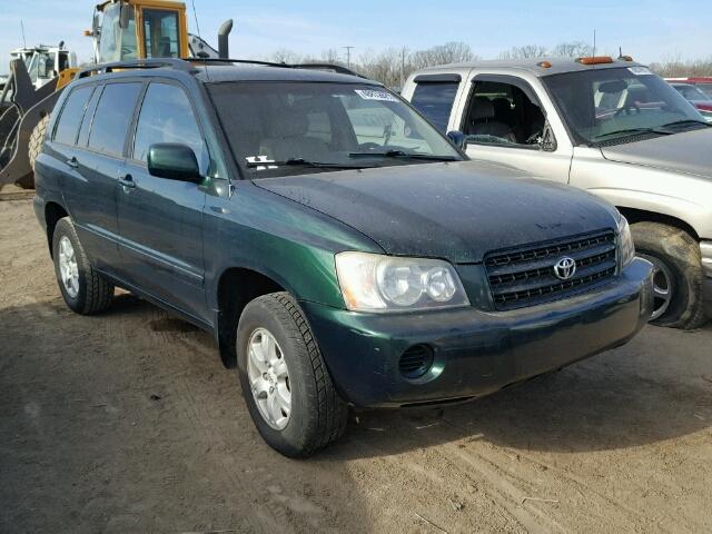 JTEHF21A810011913 - 2001 TOYOTA HIGHLANDER GREEN photo 1