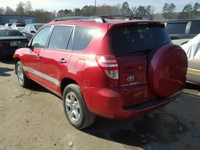 2T3ZF4DV7AW018365 - 2010 TOYOTA RAV4 RED photo 3