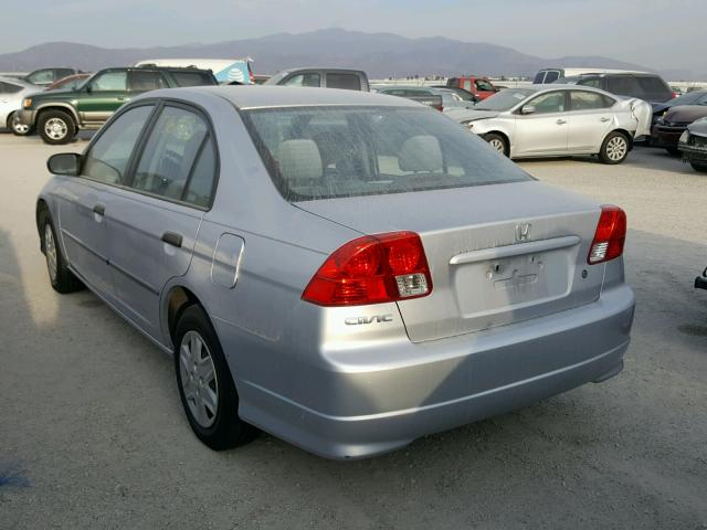 1HGES16384L010451 - 2004 HONDA CIVIC DX V SILVER photo 3