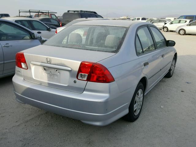 1HGES16384L010451 - 2004 HONDA CIVIC DX V SILVER photo 4