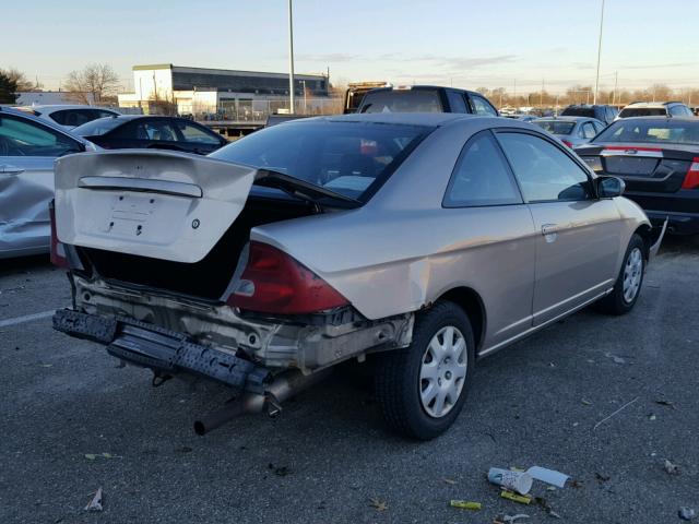 1HGEM22982L037267 - 2002 HONDA CIVIC EX BEIGE photo 4