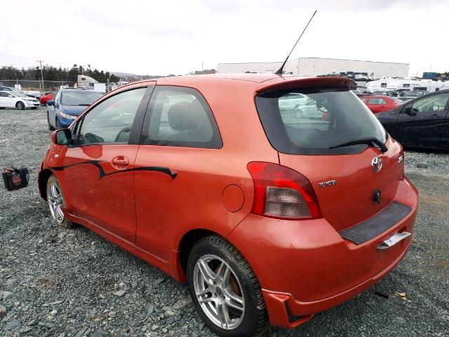 JTDJT923585185619 - 2008 TOYOTA YARIS ORANGE photo 3