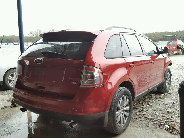 2FMDK38C38BA88088 - 2008 FORD EDGE SEL RED photo 4