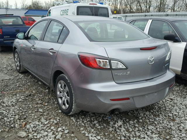 JM1BL1U77D1844971 - 2013 MAZDA 3 I GRAY photo 3