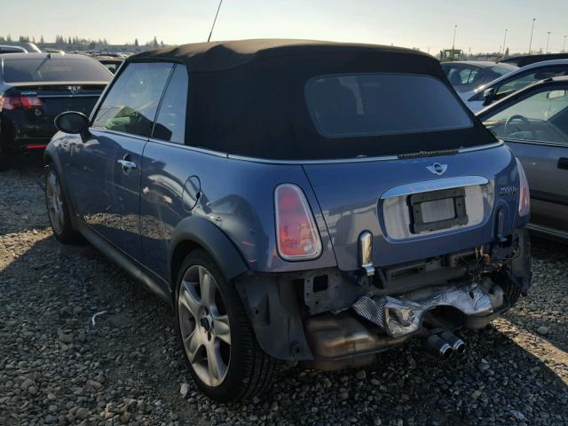 WMWRH33445TF82321 - 2005 MINI COOPER S BLUE photo 3