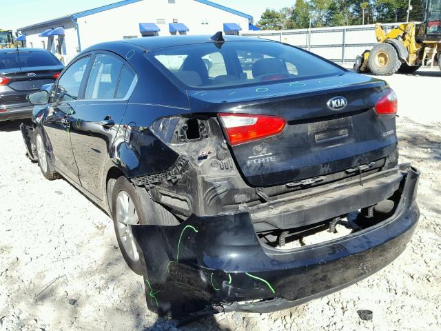 KNAFX4A87E5077733 - 2014 KIA FORTE EX BLACK photo 3