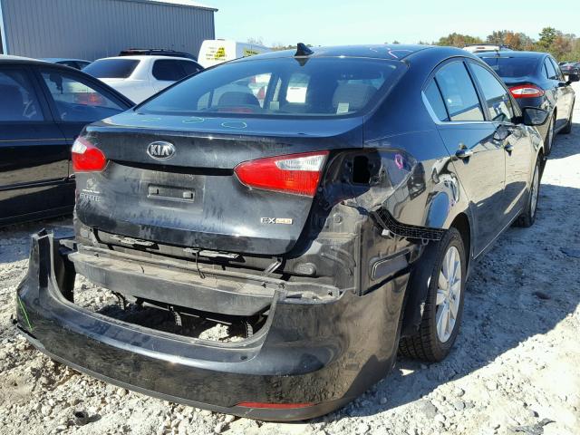 KNAFX4A87E5077733 - 2014 KIA FORTE EX BLACK photo 4