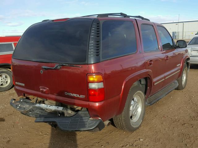 1GNEK13Z63J232883 - 2003 CHEVROLET TAHOE K150 BURGUNDY photo 4