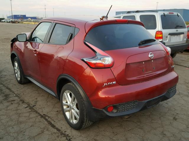 JN8AF5MV2FT560166 - 2015 NISSAN JUKE S RED photo 3