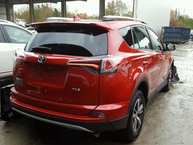 2T3WFREV4GW270839 - 2016 TOYOTA RAV4 XLE RED photo 4