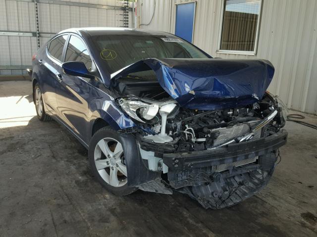 KMHDH4AEXDU766226 - 2013 HYUNDAI ELANTRA GL BLUE photo 1